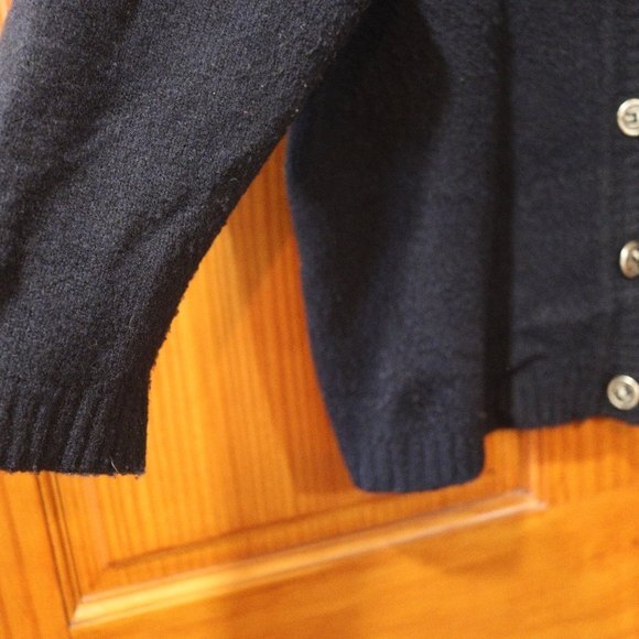 Cynthia Cynthia Steffe Black Cardigan Pocket Beaded Sweater Wool Blend LG - Picture 10 of 14